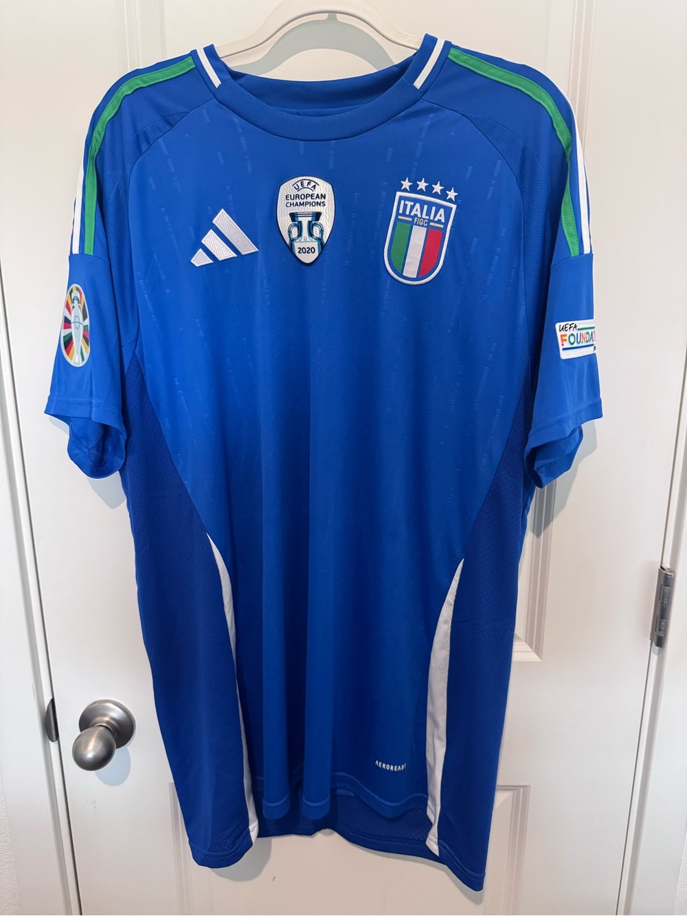 NWT adidas 2024 Home Italy Team Jersey Featuring 2020 Euros Champions Patch